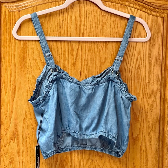 NWT Two-piece Denim Blue Set size L (Juniors) - Picture 3 of 5